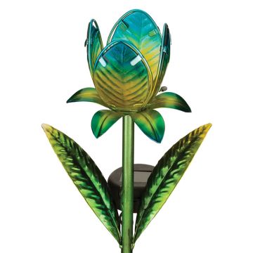 Regal Gift & Art Solar Mini Stake Tulip 'Blue' 15"