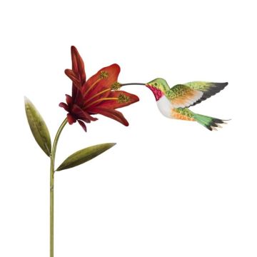 Regal Art & Gift, Hummingbird Flower Stake, Ruby