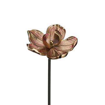 Regal Art & Gift Cast Garden Stake 'Iridescent Poppy' 35" tall