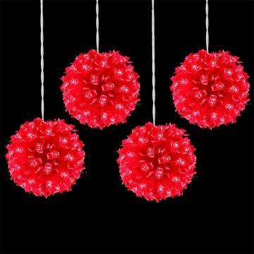Lamphome LED 4 Sphere Red 200 Lights