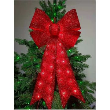 Universal LED Red Sparkly Bow Christmas Decoration 32IN