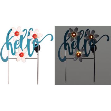 Sunset Vista Designs, Solar 'Hello" Garden Stake Sign