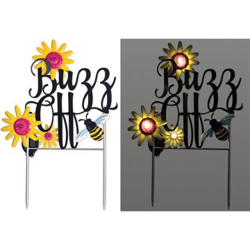 Sunset Vista Designs, Solar "Buzz Off" Garden Stake Sign