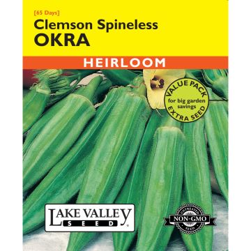 Abelmoschus, Okra 'Clemson Spineless' Heirloom Value Pack