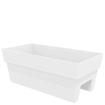 Bloem, Finley Deck Rail Planter, White, 24"