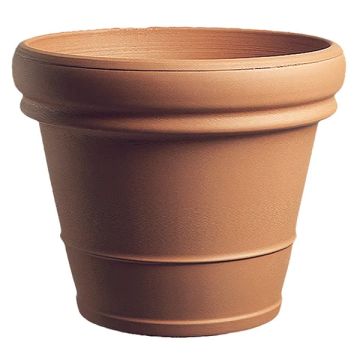 BORDER CONCEPTS Italian Rolled Rim Planter 'Terra Cotta'