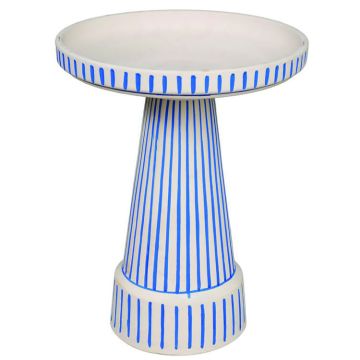 Gabbi Fluted Birdbath NO Lock Top, Natural Sky - TOP ONLY