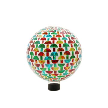 VERY COOL STUFF 10″ Colorful Mushroom Glass Globe with Hanging Chain