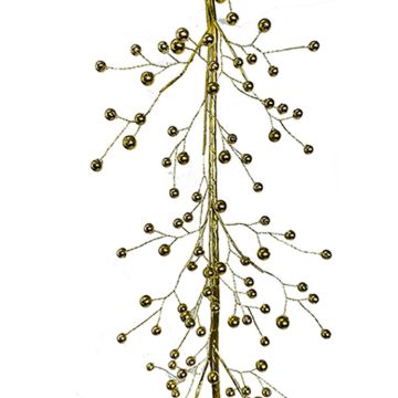 Holiday Spray Bead Gold Garland, 6 ft