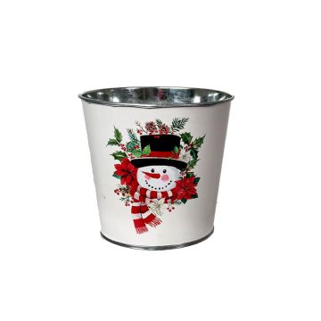 Holiday Snowman Decorative Pot, 4" Wide
