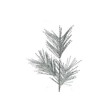 Curly Tinsel Silver Spray