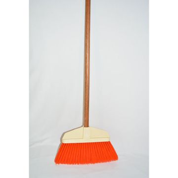 BRUSKE Poly Cap Broom with Wood Handle 57.5IN