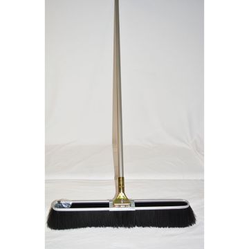 BRUSKE Heavy-Duty Brush Broom with Steel Handle 63.5IN