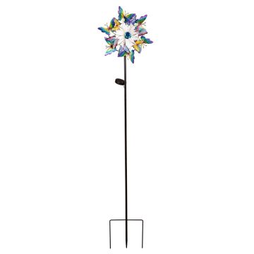 Evergreen Solar Fiber Optic Butterfly Wind Spinner