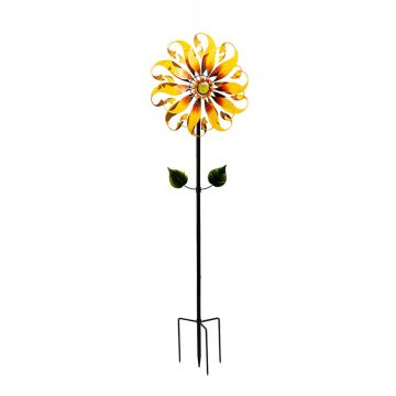Evergreen Petal & Plow Wind Spinner, Sunflower Design, 75"H