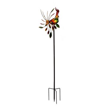 Evergreen Petal & Plow Wind Spinner, Metal Spinning Rooster, 63" H