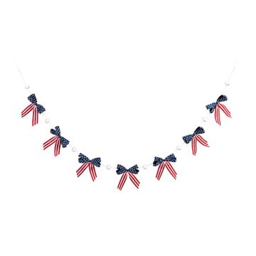 Evergreen American Classic Garland Hanging Décor Bow