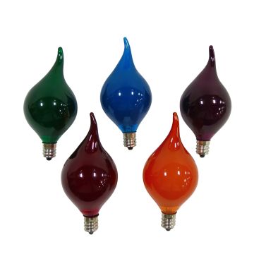 Holiday Bright Lights Incandescent G45 "Oh What Fun" Frosted Teardrop Bulbs Multi 5 pack