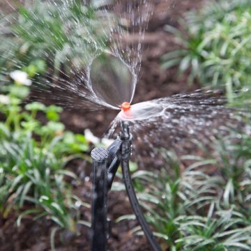 raindrip® Drip Irrigation Sprayer Head Non-Adjustable Winged Jet Full-Circle Spray with Stake & Riser 1 pack