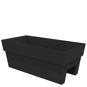 Bloem, Finley Deck Rail Planter, Black, 24"