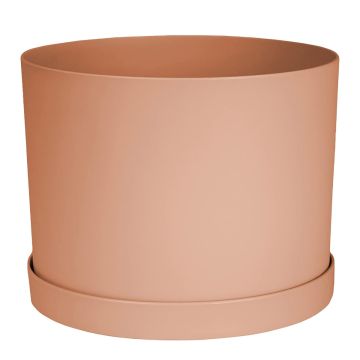 Bloem, Mathers Drop-In Planter with Saucer, Muted Terra Cotta
