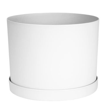 Bloem, Mathers Drop-In Planter with Saucer, White