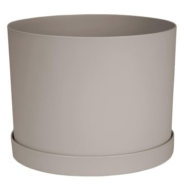 Bloem, Mathers Drop-In Planter with Saucer, Pebble Stone