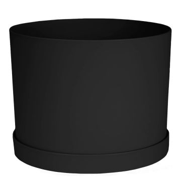 Bloem, Mathers Drop-In Planter with Saucer, Black
