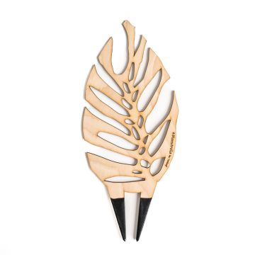 Treleaf BARE Monstrella – Monstera leaf shaped houseplant trellis – 12” tall – Customizable