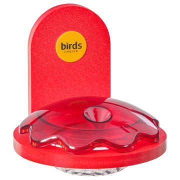 Birds Choice Hummingbird Plastic Window Bird Feeder Red
