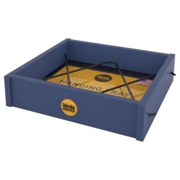 Birds Choice Plastic Hanging Tray Bird Feeder Blue