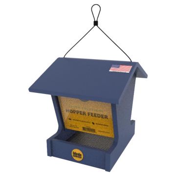 Birds Choice Plastic Hopper Bird Feeder Blue