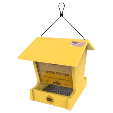 Birds Choice Plastic Hopper Bird Feeder Yellow
