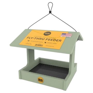 Birds Choice Plastic Fly-Thru Bird Feeder Sage