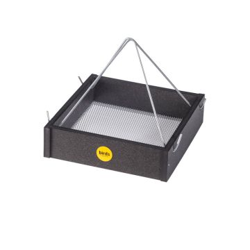 Birds Choice Plastic Hanging Tray Bird Feeder Black
