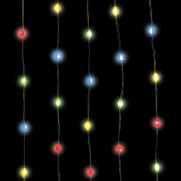 Holiday Bright Light LED Connectable Ribbon Multi-Colored 250 Big-Seed Green Ribbon 41.6FT