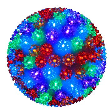 Holiday Bright Lights LED Sphere Multi-Colored 10IN