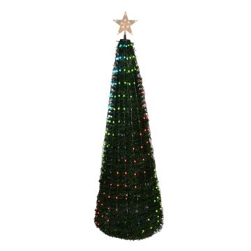 Holiday Bright Lights LED Pop Up Tree Big-Seed RGB Color-Changing 450 Lights Green Branches 8FT