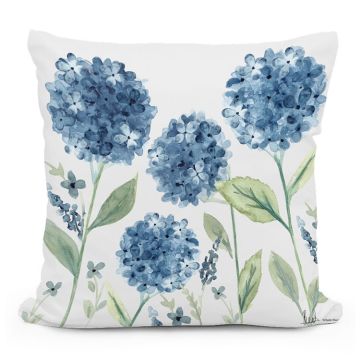 Magnolia Casual 18 X 18" Four Hydrangeas Pillow