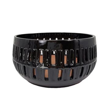 BORDER CONCEPTS Orchid Pot 'Slotted Bowl' Black