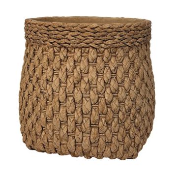BORDER CONCEPTS Braided Rim Basket Weave Sack Planter