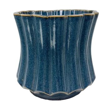BORDER CONCEPTS Charlevoix Pinched Waist Pedestal Planter 'Yale Blue'