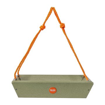 Birds Choice Color Pop Collection Recycled Plastic Hanging Tray Bird Feeder Fern Green
