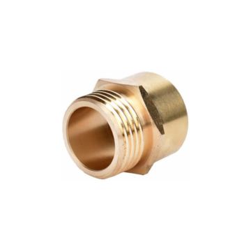 GreenThumb® Threaded Pipe to Hose Connector, Brass, 3/4 In. NH Male x 3/4 In. NPT Female   