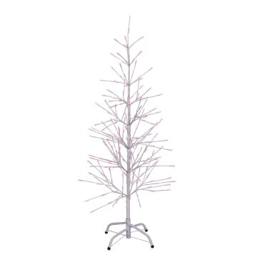 Holiday Bright Lights Christmas Tree Double Twinkle Candy Cane 224 Lights White Branches 4FT