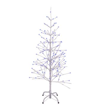 Holiday Bright Lights Christmas Tree Double Twinkle Frozen 224 Lights White Branches 4FT