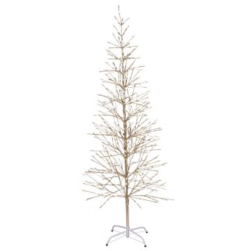 Holiday Bright Lights Christmas Tree Double Twinkle Champagne 528 Lights Gold Branches 6.5FT