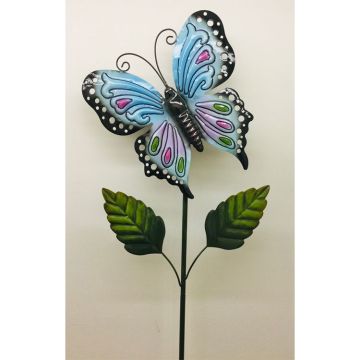 Butterfly Metal Stake, Blue