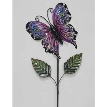 Butterfly Metal Stake, Purple