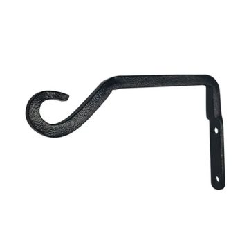 Border Concepts Straight Hook Wall Bracket Black 7IN Reach